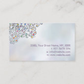 Blume des Lebens - Baum des Lebens - farbenfrohe B Visitenkarte (Rückseite)