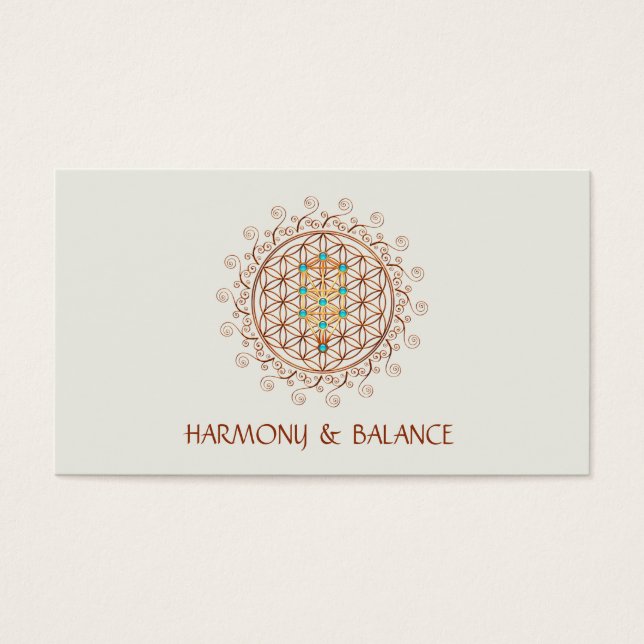 Blume des Lebens, Baum des Lebens, Kabbalah, Sephi (Vorderseite)