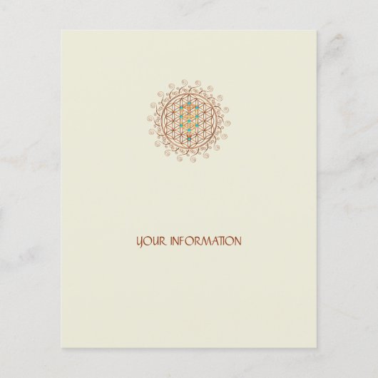 Blume des Lebens, Baum des Lebens, Kabbalah, Sephi Flyer (Hinten)