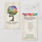 Blume des Lebens - Baum des Lebens Visitenkarte (Vorne/Hinten)