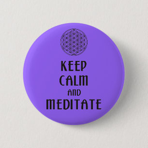 Blume des Lebens - BEHALTEN KALM und MEDITAT Button