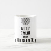 Blume des Lebens - BEHALTEN KALM und MEDITAT Kaffeetasse (Mittel)