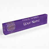 Blume des Lebens - BiColor Namensplakette