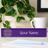Blume des Lebens - BiColor Namensplakette