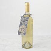 BLUME DES LEBENS - Blaues Sandmuster Flaschenanhänger (Angewinkelt)