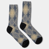 BLUME DES LEBENS - Blaues Sandmuster Socken (Rechts)