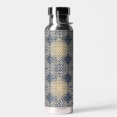 BLUME DES LEBENS - Blaues Sandmuster Trinkflasche (Links)