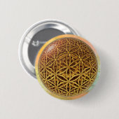 Blume des Lebens / Blume des Lebens - Ballgitter G Button (Vorne & Hinten)