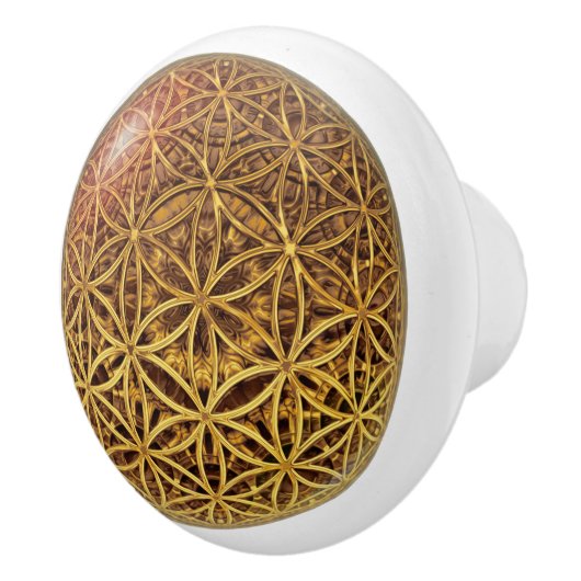 Blume des Lebens / Blume des Lebens - Ballgitter G Keramikknauf (Rechts)