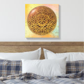 Blume des Lebens / Blume des Lebens - Ballgitter G Leinwanddruck (Insitu (Schlafzimmer))