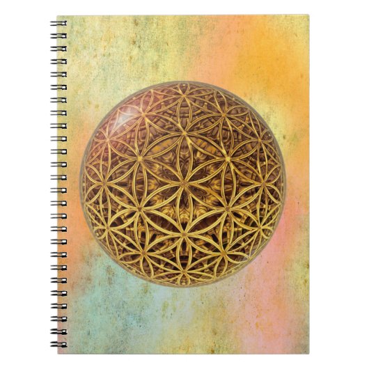 Blume des Lebens / Blume des Lebens - Ballgitter G Notizblock (Vorderseite)