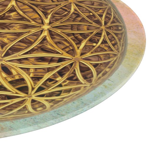 Blume des Lebens / Blume des Lebens - Ballgitter G Schneidebrett (Ecke)