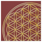 Blume des Lebens / Blume des Lebens - Gold Stoff (Nahaufnahme)