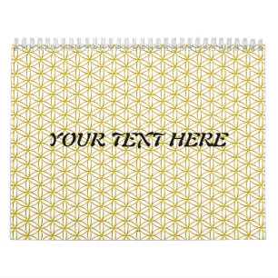 Blume des Lebens / Blume des Lebens - goldenes Mus Kalender