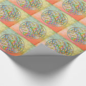 Blume des Lebens / Blume des Lebens - goldfarbig Geschenkpapier (Ecke)