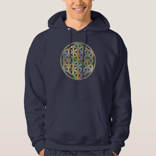 Blume des Lebens / Blume des Lebens - goldfarbig Hoodie (Vorderseite)