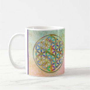 Blume des Lebens / Blume des Lebens - goldfarbig Kaffeetasse