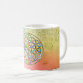 Blume des Lebens / Blume des Lebens - goldfarbig Kaffeetasse (VorderseiteRechts)