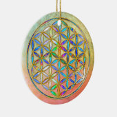 Blume des Lebens / Blume des Lebens - goldfarbig Keramikornament (Rechts)