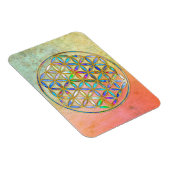 Blume des Lebens / Blume des Lebens - goldfarbig Magnet (Rechte Seite)