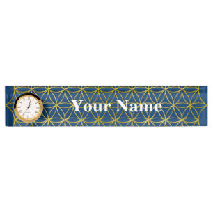 Blume des Lebens / Blume des Lebens - Gratgold Namensplakette