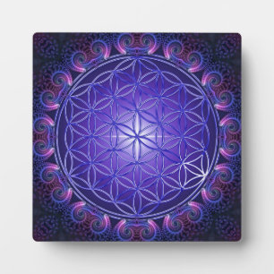 BLUME DES LEBENS / Blume des Lebens Mandala I Plat Fotoplatte