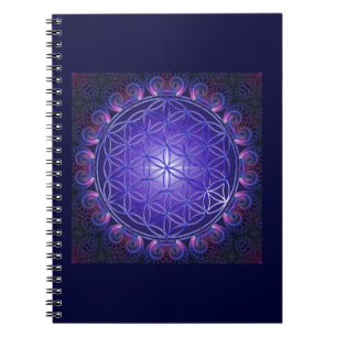 BLUME DES LEBENS / Blume des Lebens Mandala I Plat Notizblock