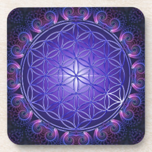 BLUME DES LEBENS / Blume des Lebens Mandala I Plat Untersetzer
