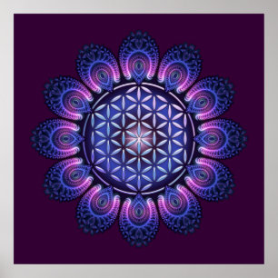 BLUME DES LEBENS / Blume des Lebens - Mandala II Poster