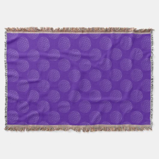 Blume des Lebens / Blume des Lebens - Muster viole Decke (Vorderseite)