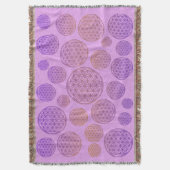 Blume des Lebens / Blume des Lebens - Muster viole Decke (Vorderseite Vertikal)