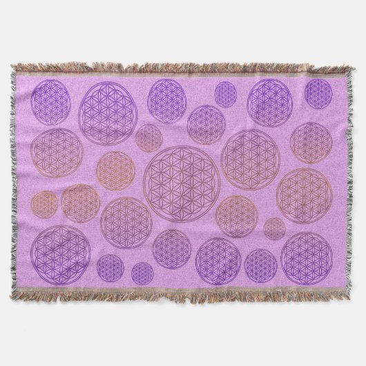 Blume des Lebens / Blume des Lebens - Muster viole Decke (Vorderseite)