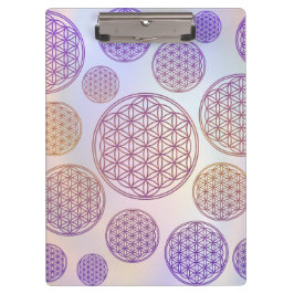 Blume des Lebens / Blume des Lebens - Muster viole Klemmbrett