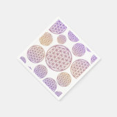Blume des Lebens / Blume des Lebens - Muster viole Serviette (Ecke)