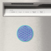 Blume des Lebens / Blume des Lebens | Rosa blau Magnet (In Situ (Geschirrspüler))