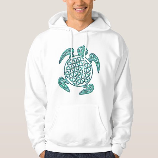 Blume des Lebens / Blume des Lebens Schildkröte Hoodie (Vorderseite)