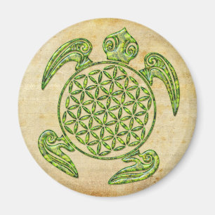 Blume des Lebens / Blume des Lebens - Schildkröte  Magnet