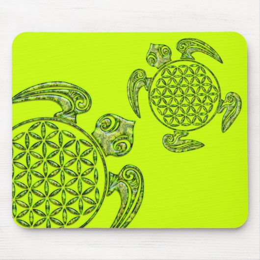Blume des Lebens / Blume des Lebens - Schildkröte Mousepad (Vorne)
