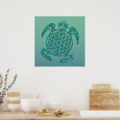 Blume des Lebens / Blume des Lebens Schildkröte Poster (Küche)