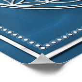 Blume des Lebens - Blume des Lebens - Silber Poster (Ecke)