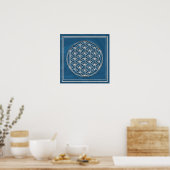 Blume des Lebens - Blume des Lebens - Silber Poster (Küche)