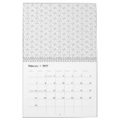 Blume des Lebens / Blume des Lebens - Silbermuster Kalender (Feb 2027)