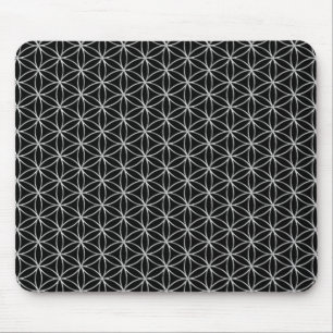 Blume des Lebens / Blume des Lebens - Silbermuster Mousepad