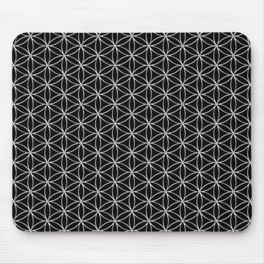 Blume des Lebens / Blume des Lebens - Silbermuster Mousepad (Vorne)