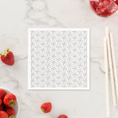 Blume des Lebens / Blume des Lebens - Silbermuster Serviette (Beispiel)
