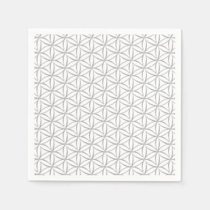 Blume des Lebens / Blume des Lebens - Silbermuster Serviette