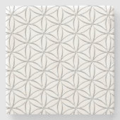 Blume des Lebens / Blume des Lebens - Silbermuster Steinuntersetzer (Vorderseite)