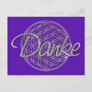 Blume des Lebens / Blume des Lebens Silberviolet Postkarte