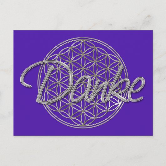 Blume des Lebens / Blume des Lebens | Silberviolet Postkarte (Vorderseite)