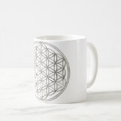 Blume des Lebens / Blume des Lebens | silbig Kaffeetasse (VorderseiteRechts)